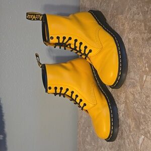Dr. Martens Yellow combat boots size 10